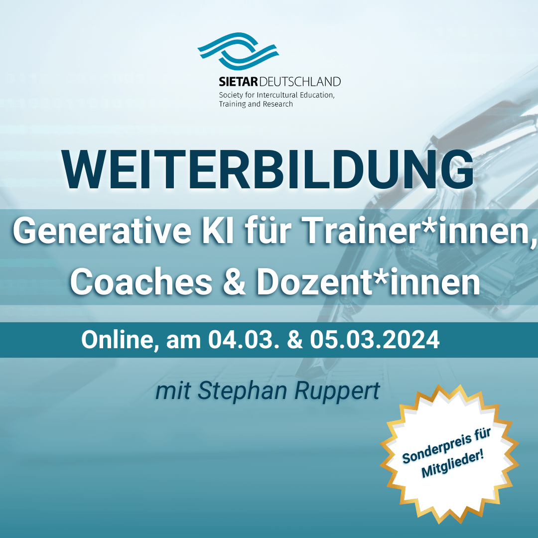 Generative KI für Trainer*innen, Coaches und Dozent*innen - mit Dr. Stephan Ruppert