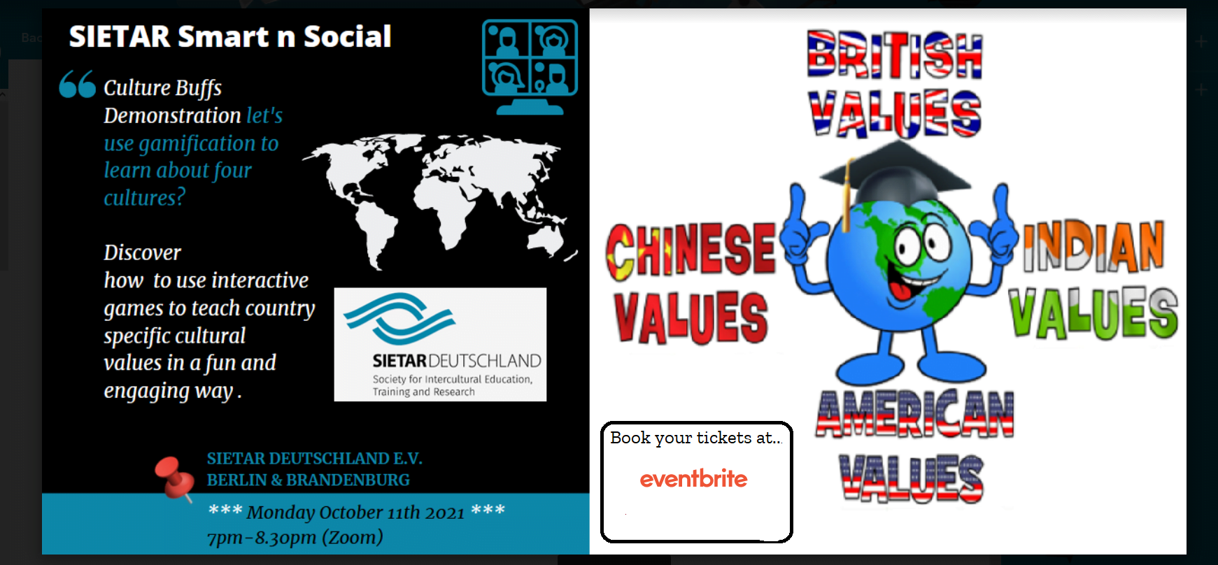 11.10.2021: SIETAR Smart n Social series: „Let’s Play! Gamification in Intercultural Training – Culture Buff“